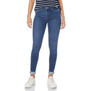 PIECES Skinny Fit Jeans voor dames, middelhoge taille, blauw (Medium Blue Denim Medium Blue Denim)., XS