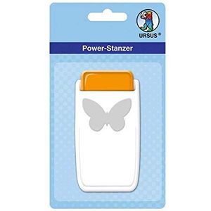 Power Stanzer vlinder, grootte ca. 2,5 cm, geschikt voor vele materialen zoals kurk, karton, schuimrubber, folie en kunststof, met sluitsysteem voor ruimtebesparende opslag
