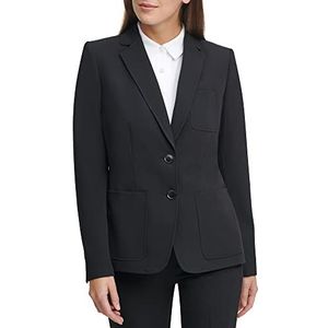 Tommy Hilfiger Dames-blazerjacks voor werk, met twee knopen, Zwart, 12
