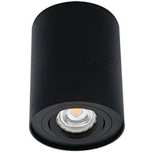 1-voudige plafondlamp BORD DLP-50-B Kanlux zwart, massief aluminium, GU10 plafondspotlamp, opbouwlamp, plafondbouwlamp