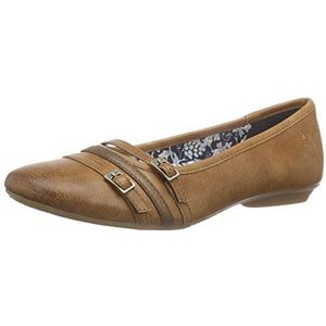 s.Oliver dames 22110 gesloten ballerina's, bruin cognac 305, 42 EU