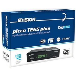 EDISION - PICCO T265 Plus - Digitale Terrestrische Decoder - Full HD - DVBT2 H265 HEVC 10 Bit