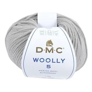 DMC WOOLLY Merinoswol, grijs, 80 m, 11,5 x 11,5 x 6 cm