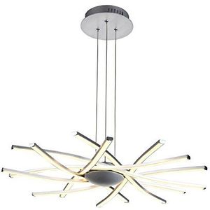 Homemania hanglamp Ray wandlamp, chroom, metaal, 60 x 60 x 120 cm, 8 x LED, 12 W, 10080 lm, 4200 K, natuurlijk wit