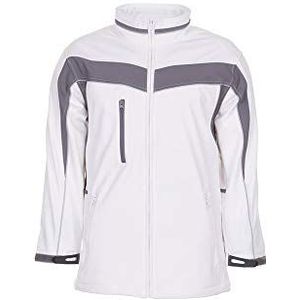 Planam softshell jack ""Plaline"" maat 4XL in zuiver wit/zink, meerkleurig, 2703068