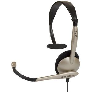 Koss CS95 Communicatie Headset met ruisonderdrukking Mic (3,5 mm Jack) voor Mic iMac/Laptop/PC/DJ/MP3-spelers - Goud | Zwart