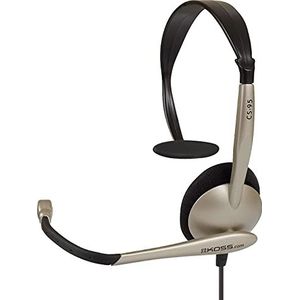 Koss CS95 Communicatie Headset met ruisonderdrukking Mic (3,5 mm Jack) voor Mic iMac/Laptop/PC/DJ/MP3-spelers - Goud | Zwart