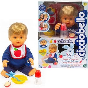 Cicciobello - Pappa Si en Pappa Nee, de pop die hebzuchtig is, ontdekt elke dag een nieuwe smaak en trekt na het eten, met accessoires, voor meisjes vanaf 2 jaar, CCB98000