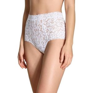 CALIDA Natural Comfort Lace Slip, Hoge Taille Dames, wit, 44-46