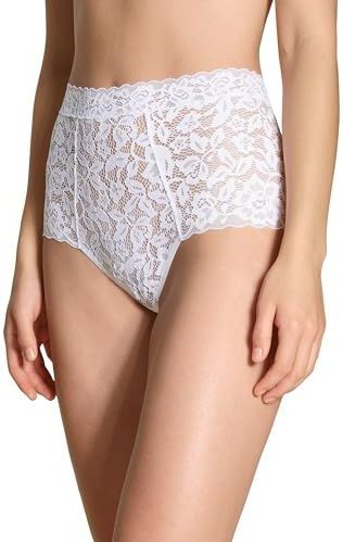 CALIDA High-waist-slip - Wit - Katoen - Kant