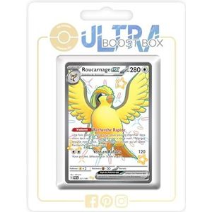 Roucarnage ex (Pidgeot ex) 221/091 Shiny Full Art - Ultraboost X Écarlate et Violet 4.5 - Destinées de Paldea Doos met 10 Franse Pokemon kaarten
