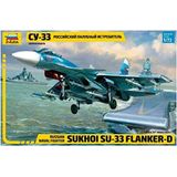 Zvezda 500787297 500787297-1:72 Sukkoi SU-33 Russische Naval Fighter-plastic bouwset modelbouwset voor beginners gedetailleerd, lichtblauw