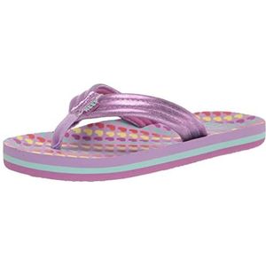 Reef Kids Ahi Flipflop, Lavender Hearts, 37 EU, Lavender Hearts, 37 EU