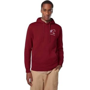 Scotch & Soda Regular Fit Front and Back Artwork Hoodie, Roadside Red 610, S