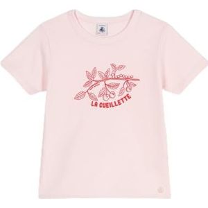 Petit Bateau T-shirt met korte mouwen voor meisjes en jongens, Roze, 10 Jaar
