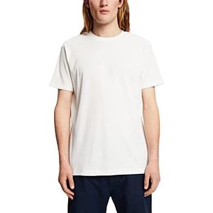 ESPRIT Collection Heren 033EO2K301 T-shirt, 110/OFF wit, standaard, 110, gebroken wit, L