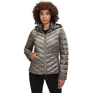 Betty Barclay Gewatteerde damesjas met afneembare capuchon, taupe (deep taupe), 40