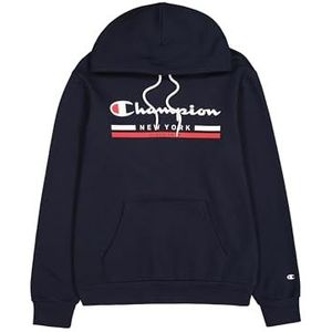 Champion Legacy Graphic Shop Authentic (220245) - Soft Compact Powerblend fleece sweatshirt met capuchon, marineblauw, XS heren FW24, Navy Blauw, XS