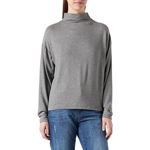 s.Oliver Dames T-shirt met lange mouwen losse pasvorm, dark grey melange, 36