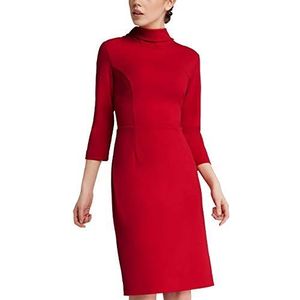 APART Fashion Dames Red-glencheck-black-cream-grey-glitter-smokyblue & Fake Leather Jurk