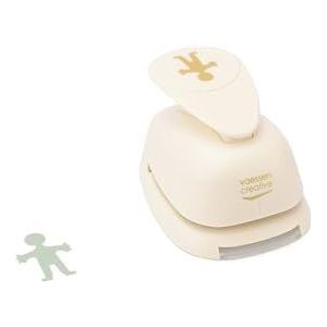Vaessen Creative Motivpons jongen - 2,6 x 3,5 cm - stans voor knutselpapier, gekleurd papier, scrapbookpapier of decoupagepapier