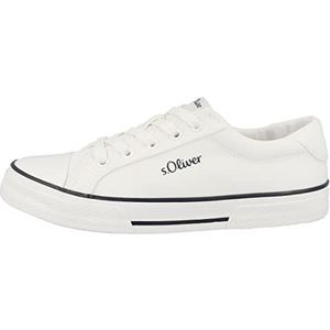 s.Oliver Lage damessneakers 5-23629-28, Wit 5 23629 28 100, 36 EU