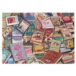 Legami - 1000 stukjes puzzel met poster en stoffen zak, 68 x 48 cm, thema Book Lover, kleur, PUZ0008