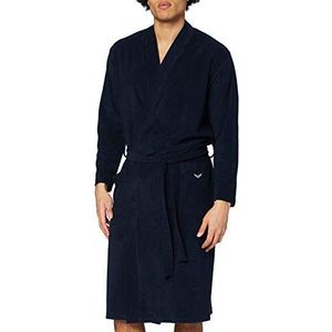 Trigema Lichte badjas voor heren, blauw (navy 046), XL