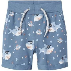 Nmmvermo AOP Long SWE Shorts Unb F Noos, blauw, 98 cm