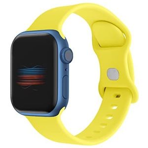 Horlogebandje compatibel met Apple Watch 42 mm 44 mm 45 mm, sportband compatibel met iWatch Series 7 6 5 4 3 2 1 SE (geel), Geel., 42mm/44mm/45mm