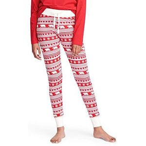 Little Blue House by Hatley Fair Isle Bear & Moose Family Pyjama, Dames Jersey Pyjama Leggings - Bear Fair Isle, XL
