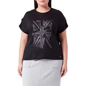 Pepe Jeans Phoenix T-shirt voor dames, 999 Zwart, L