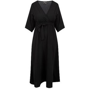 IMANE Midi-jurk voor dames, zwart, M