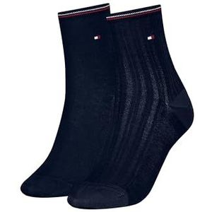 Tommy Hilfiger - Huissokken - Blauw - 2-pack - Halfhoge Sokken