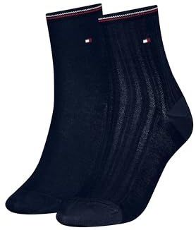 Tommy Hilfiger - Huissokken - Blauw - 2-pack - Halfhoge Sokken