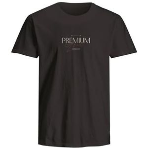 Jack & Jones - Heren T-shirt - Korte Mouwen - Ronde Hals - Zwart - Katoen