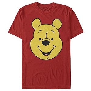 Disney Classics Winnie The Pooh-WinniePooh Big Face Biologisch T-shirt met korte mouwen, rood, L, rood, L