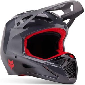 Fox Racing Fox V1 Helm Interfere Grey/Red S, helm unisex volwassenen