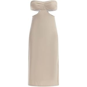 TYLIN Midi-jurk voor dames, met cut-outs, Crème, L