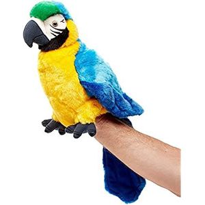 Uni-Toys - Handpop papegaai met draaibare kop - 26 cm (hoogte) - pluche pop, vogel - pluche dier, knuffeldier