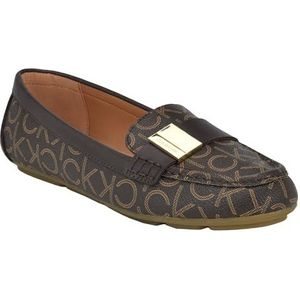 Calvin Klein Lisa Loafer Flat voor dames, Bruin 913, 37 EU