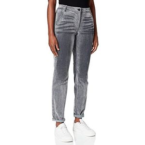 Taifun Damesjeans Boyfriend TS comfortabele pasvorm boyfriend broek huidvriendelijk, met stretchcomfort, jeans licht verkorte pijpen, Silver Quartz, 44