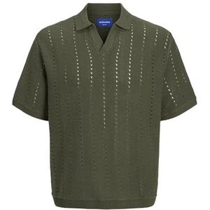 JACK & JONES Jorparos Knit Easter Polo - Groen - Katoen