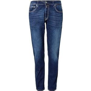 Replay Heren Grover Powerstretch Denim Jeans, 009 Medium Blue, 3034, 009, medium blue., 30W x 34L