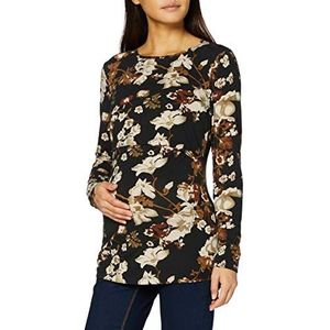 Noppies Studio Dames Tee Nurs Ls AOP Saint Louis T-shirt, Black - P090, M