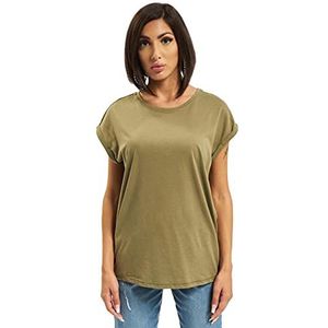 Urban Classics dames T-Shirt Ladies Extended Shoulder Tee, groen (olijfgroen), 5XL