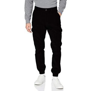 Urban Classics Corduroy Cargo Joggingbroek voor heren, zwart, S