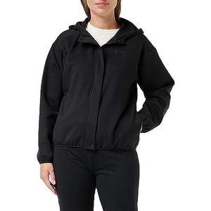 Champion Legacy American Tech W-Stretch Poly-Cotton Interlock Full Zip Hoodie Dames, Zwart, S