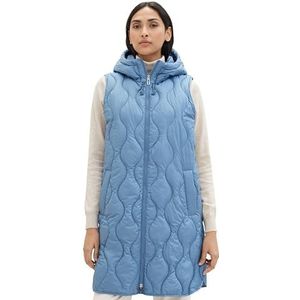 TOM TAILOR Dames 1039274 vest, 31653-Coronet Blue, L, 31653 - Coronet Blue, L