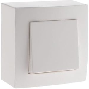 Complete wisselschakelaar 10 A opbouw wit - Presto assortiment Zenitech